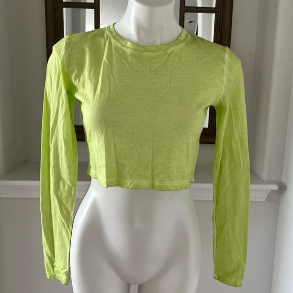 Splendid 2-Piece Cropped Tee & Scrunchie Mojito Long Sleeve Size S NWT $32 - Picture 11 of 11